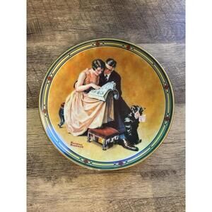 A Couples Commitment Norman Rockwell Plate 1985 Limited Edition Authentic